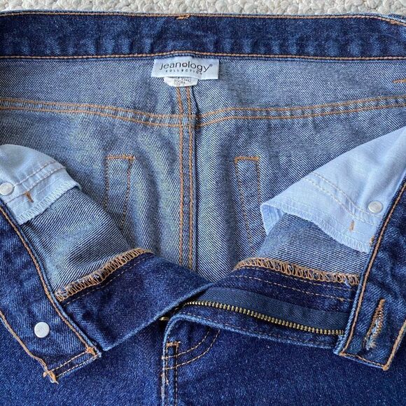 Jeanology Womens Blue Dark Wash Denim Jeans SZ 8 - Picture 5 of 10